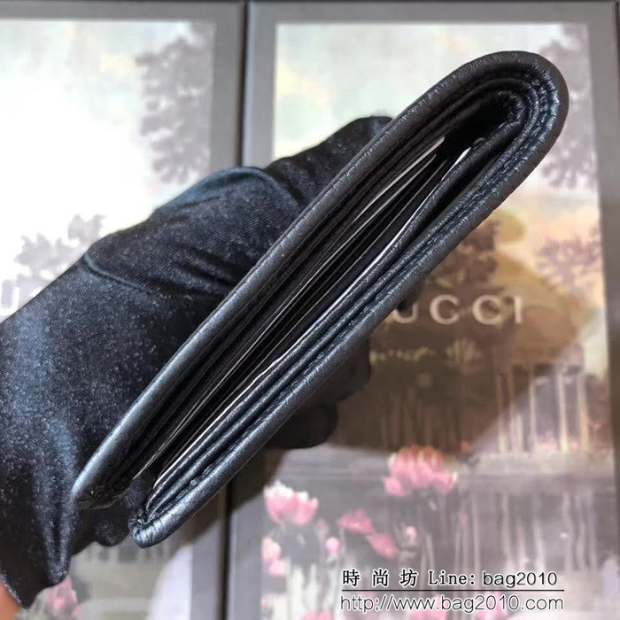 GUCCI古馳 專櫃同步 頭層牛皮 男士雙折皮夾 365464 克甩紋皮 WTG1939